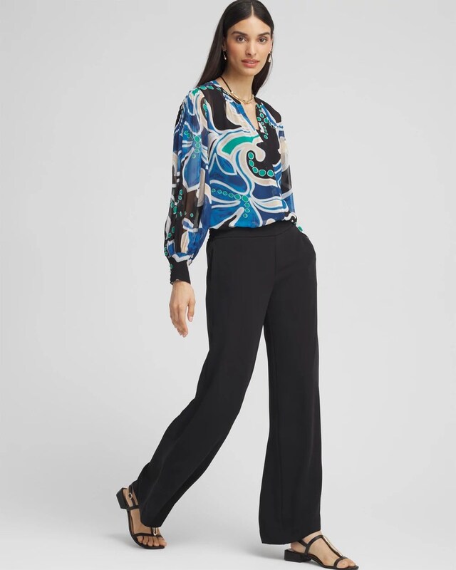 Pull-on Wide Leg Pants - image 2
